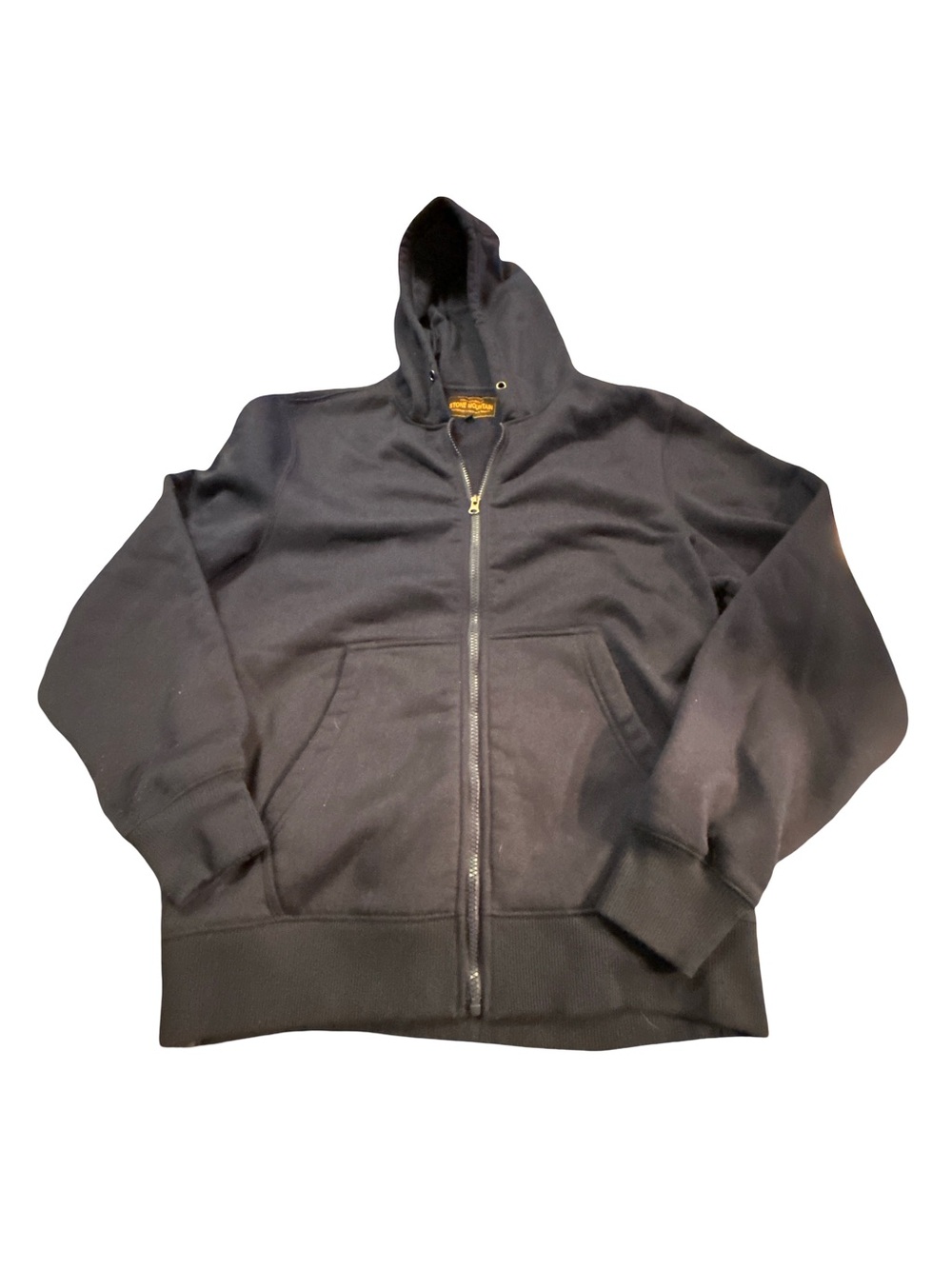 Stone Mountain Outdoor Zip Up Hoodie Dark Navy Blue Heavyweight Large Gorpcore